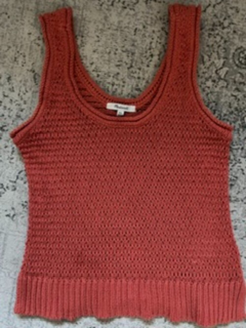 🧡3/$15 Madewell Oversized Sweater Tank Top Burnt Orange XXS (Fits like S)